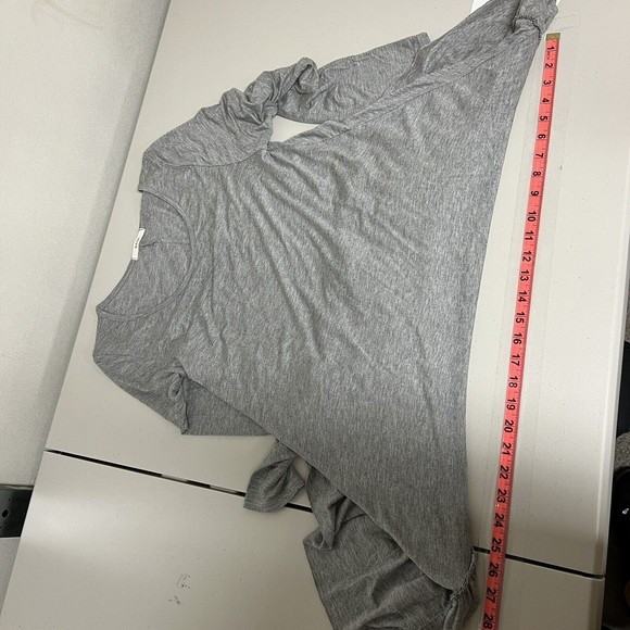 Easel Womens Long Sleeve Tunic Size S Gray Ruffle Hem T Shirt Dress Top Y2K - Picture 10 of 10